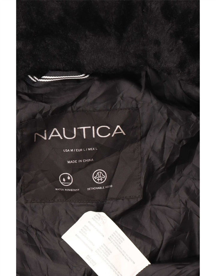 Nautica Womens Padded Jacket UK 16 Large Black Polyester