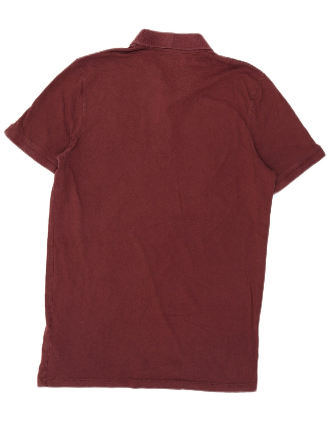 Jack & Jones Mens Graphic Polo Shirt Medium Burgundy Cotton