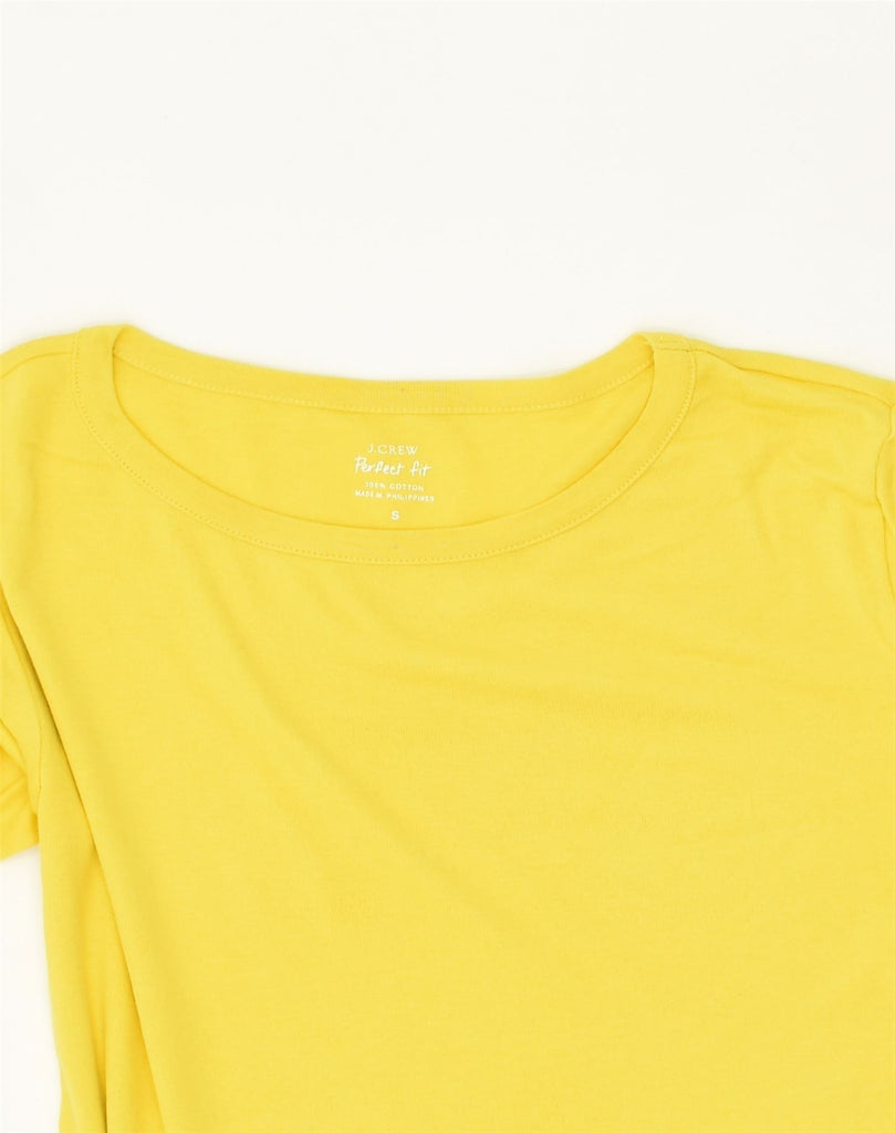 J. CREW Womens T-Shirt Top UK 8 Small Yellow Cotton | Vintage J. Crew | Thrift | Second-Hand J. Crew | Used Clothing | Messina Hembry 