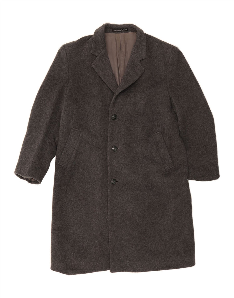 BURTON Mens Overcoat UK 44 2XL Grey Wool Vintage Burton and Second-Hand Burton from Messina Hembry 