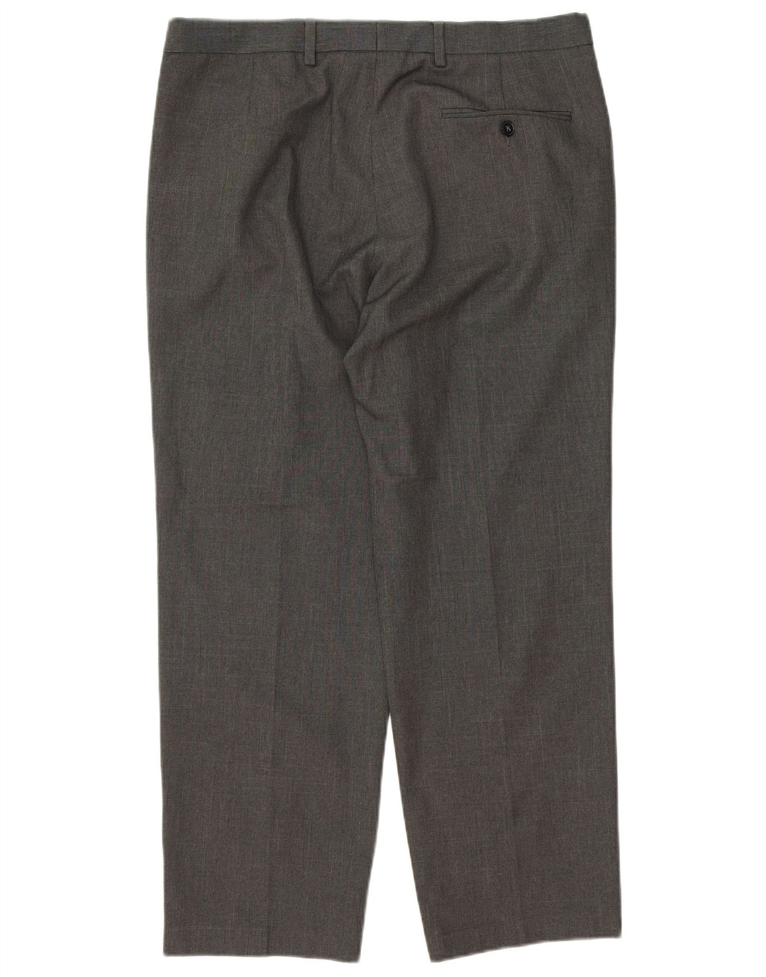 Marks & Spencer Mens Regular Fit Suit Trousers W34 L29 Grey Polyester