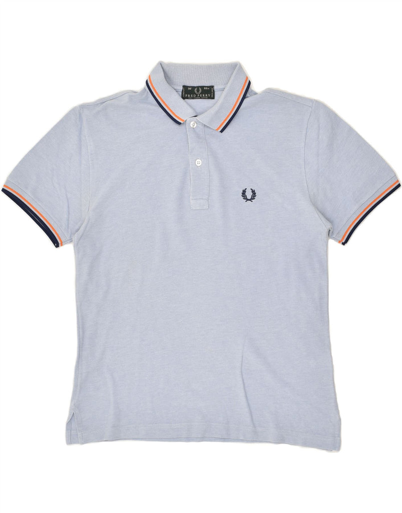 FRED PERRY Mens Polo Shirt Small Blue Cotton | Vintage Fred Perry | Thrift | Second-Hand Fred Perry | Used Clothing | Messina Hembry 