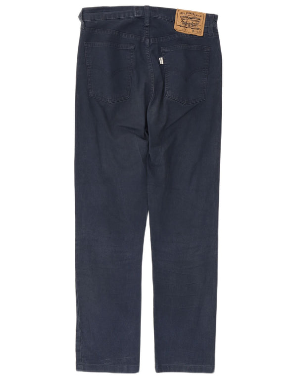 LEVI'S Womens Straight Jeans W31 L27 Navy Blue Cotton