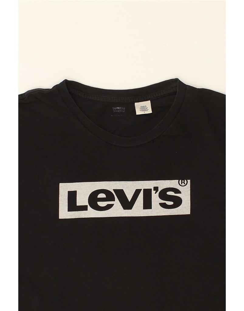 LEVI'S Mens Graphic T-Shirt Top Medium Black Cotton | Vintage Levi's | Thrift | Second-Hand Levi's | Used Clothing | Messina Hembry 