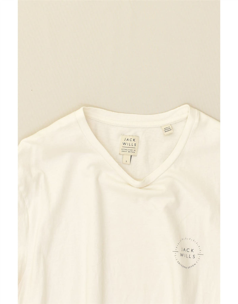 JACK WILLS Mens T-Shirt Top Small White Cotton | Vintage Jack Wills | Thrift | Second-Hand Jack Wills | Used Clothing | Messina Hembry 