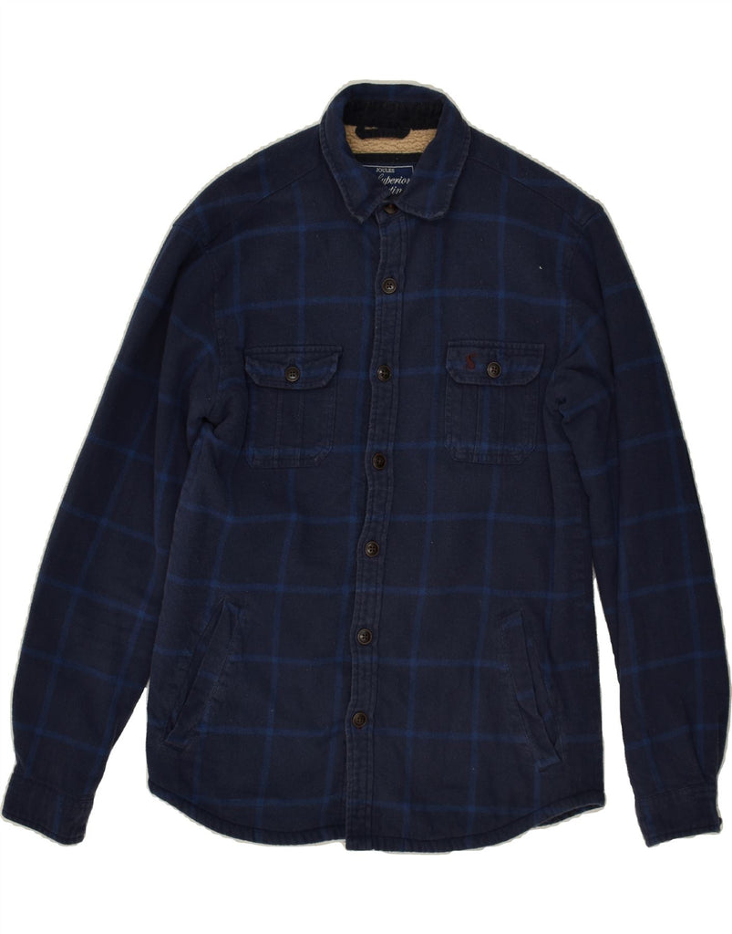 JOULES Mens Lumberjack Flannel Shirt Small Navy Blue Check Cotton | Vintage Joules | Thrift | Second-Hand Joules | Used Clothing | Messina Hembry 