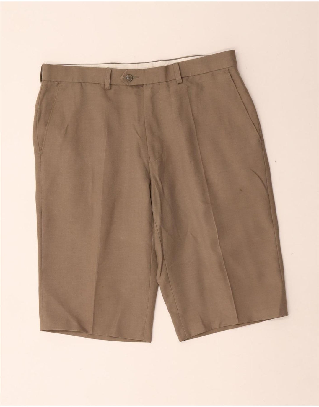 Marks & Spencer Mens Chino Shorts W34 Large Beige Polyester