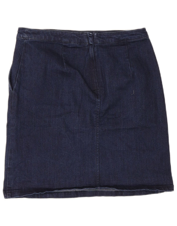 Warehouse Womens Denim Skirt UK 10 Small W28 Navy Blue Cotton