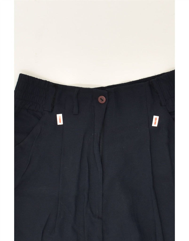 SUPERIOR Womens High Waist Chino Shorts IT 42 Medium W26  Navy Blue | Vintage Superior | Thrift | Second-Hand Superior | Used Clothing | Messina Hembry 