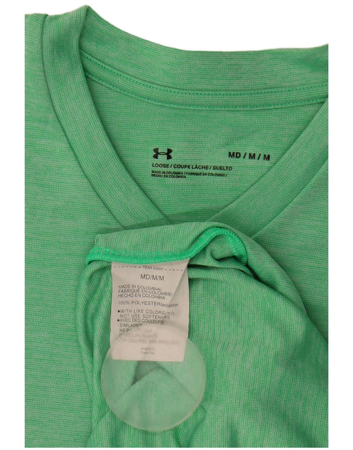 Under Armour Mens T-Shirt Top Medium Green Polyester