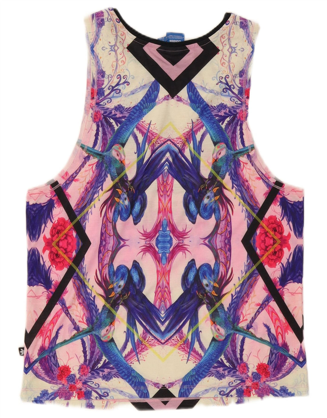 Adidas Womens Graphic Vest Top UK 8 Small Multicoloured Polyester