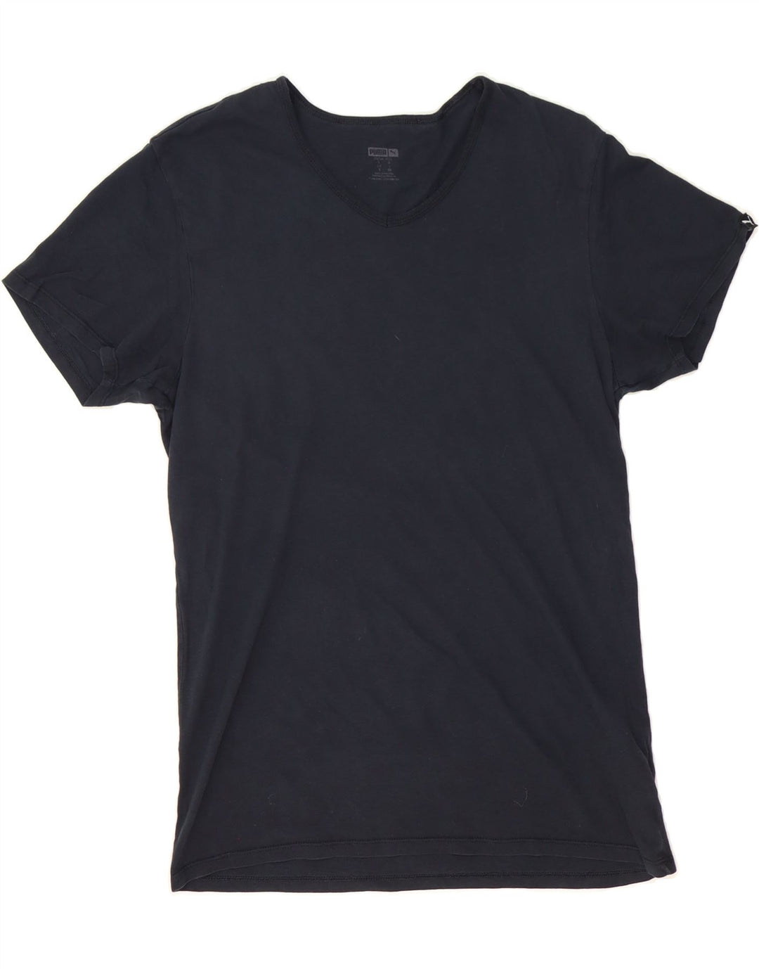 PUMA Mens T-Shirt Top Large Navy Blue Cotton Vintage Puma and Second-Hand Puma from Messina Hembry 
