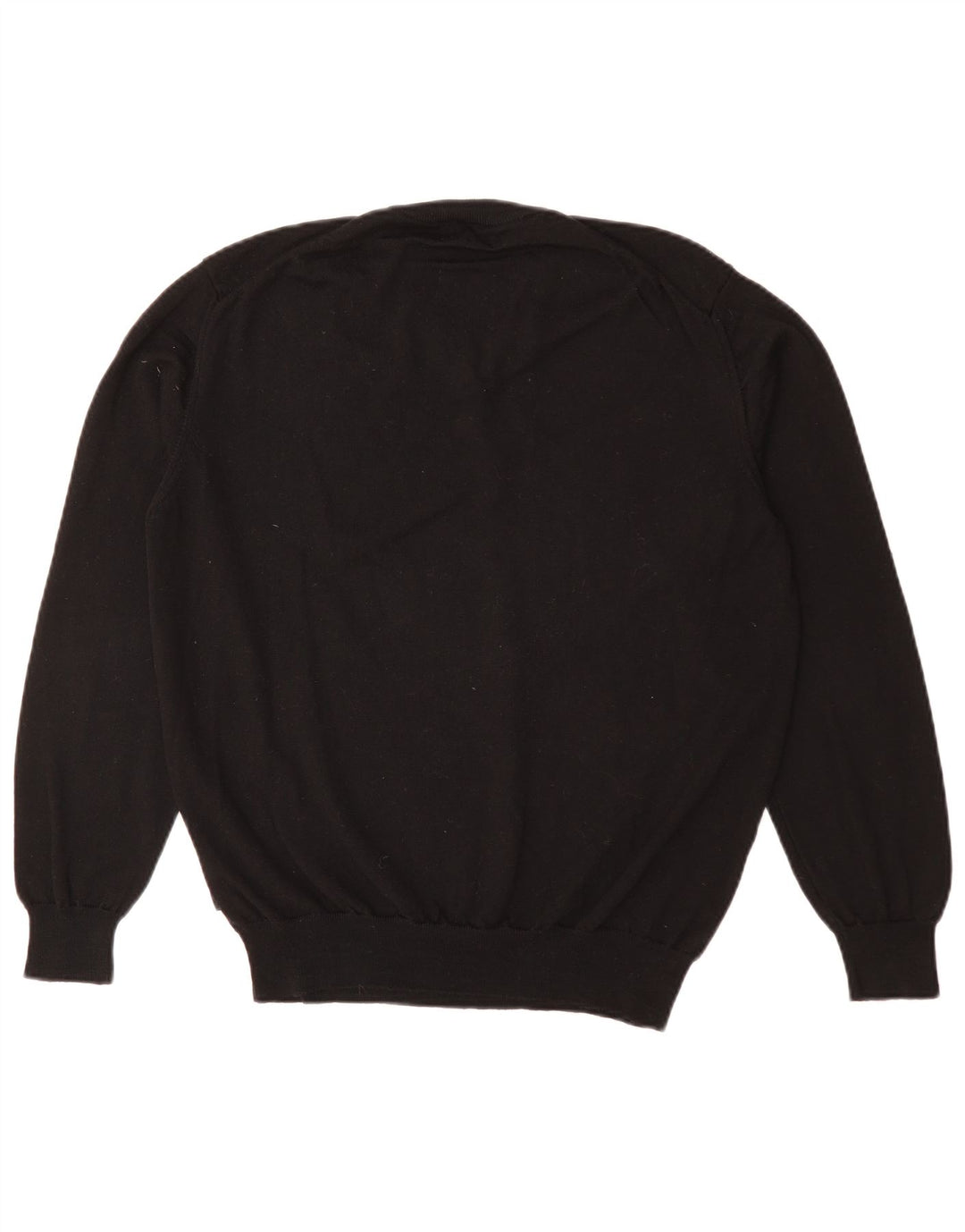 HUGO BOSS Mens V-Neck Jumper Sweater Medium Black