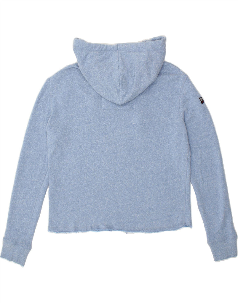 SUPERDRY Womens Hoodie Jumper UK 10 Small Blue Cotton | Vintage Superdry | Thrift | Second-Hand Superdry | Used Clothing | Messina Hembry 