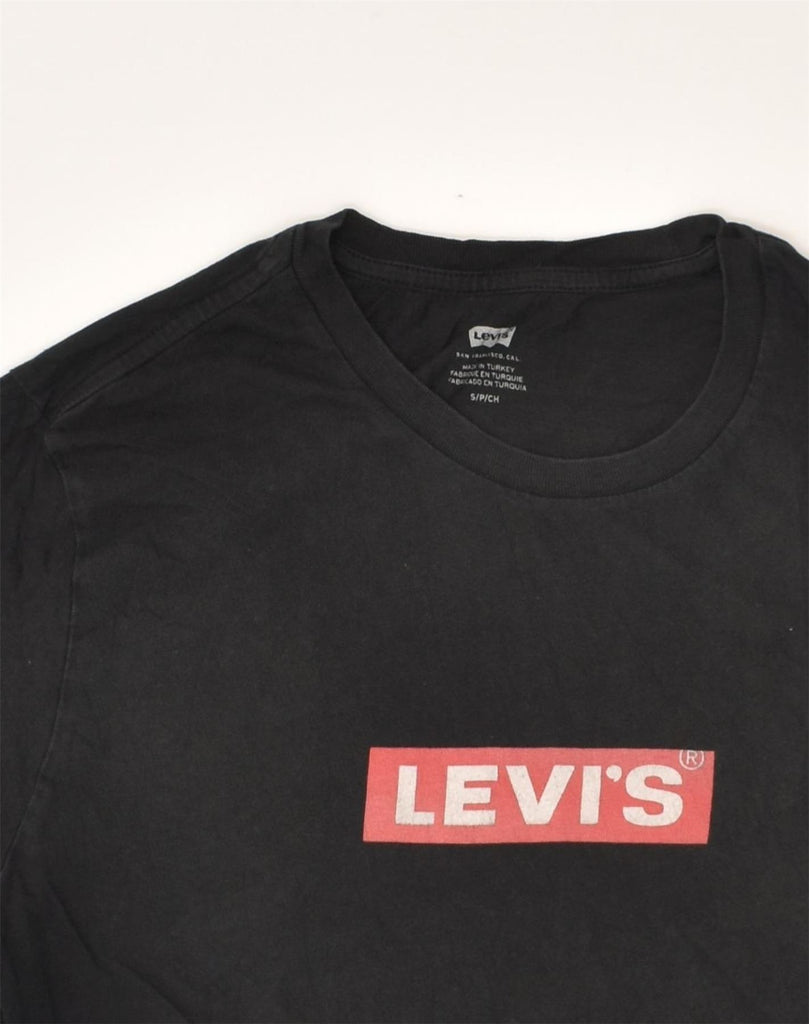 LEVI'S Mens Graphic T-Shirt Top Small Black Cotton | Vintage Levi's | Thrift | Second-Hand Levi's | Used Clothing | Messina Hembry 