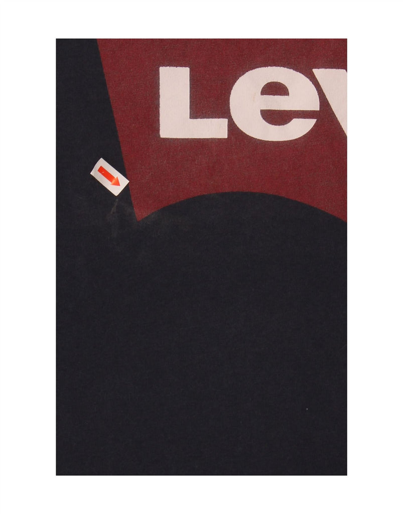 LEVI'S Mens Graphic T-Shirt Top Large Navy Blue Cotton Vintage Levi's and Second-Hand Levi's from Messina Hembry 