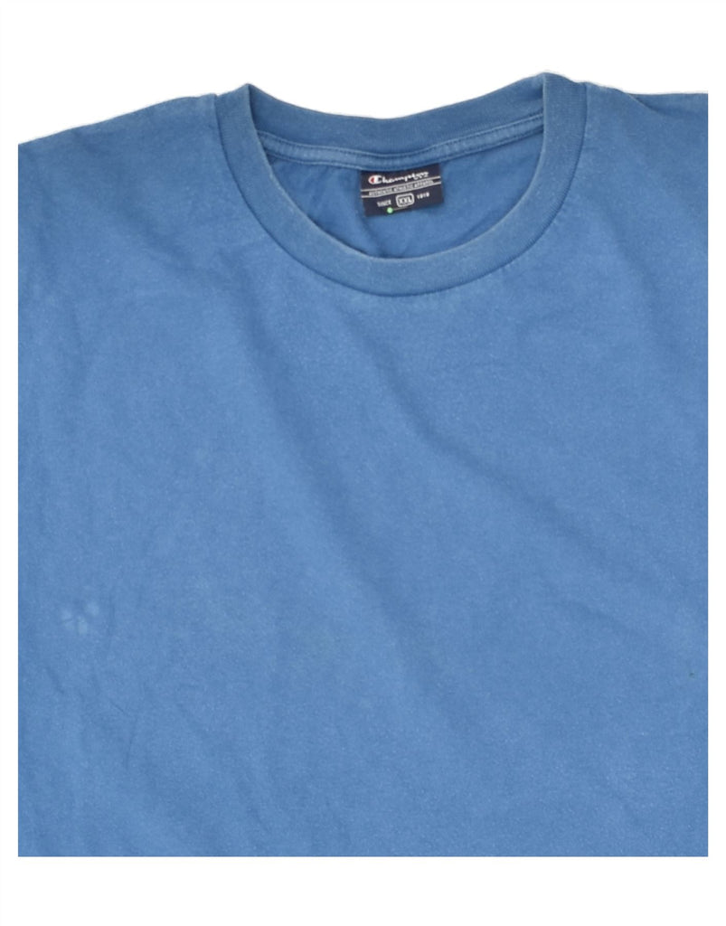 CHAMPION Mens T-Shirt Top 2XL Blue Cotton | Vintage Champion | Thrift | Second-Hand Champion | Used Clothing | Messina Hembry 