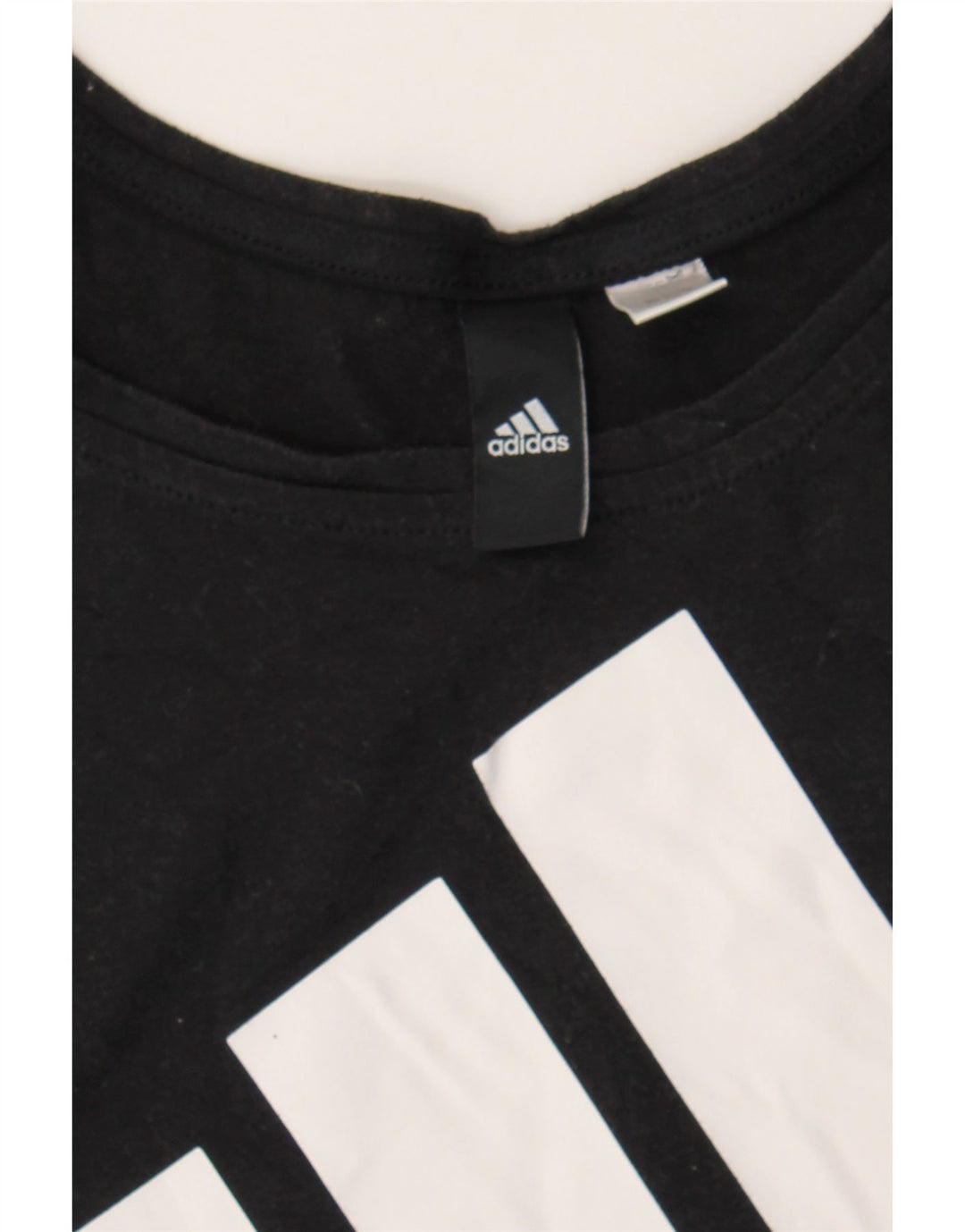 ADIDAS Womens Graphic T-Shirt Top UK 12 Medium Black Vintage Adidas and Second-Hand Adidas from Messina Hembry 