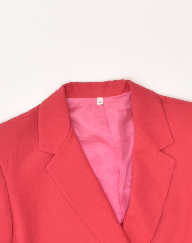 VINTAGE Womens Double Breasted Blazer Jacket IT 46 Large Red Viscose | Vintage Vintage | Thrift | Second-Hand Vintage | Used Clothing | Messina Hembry 