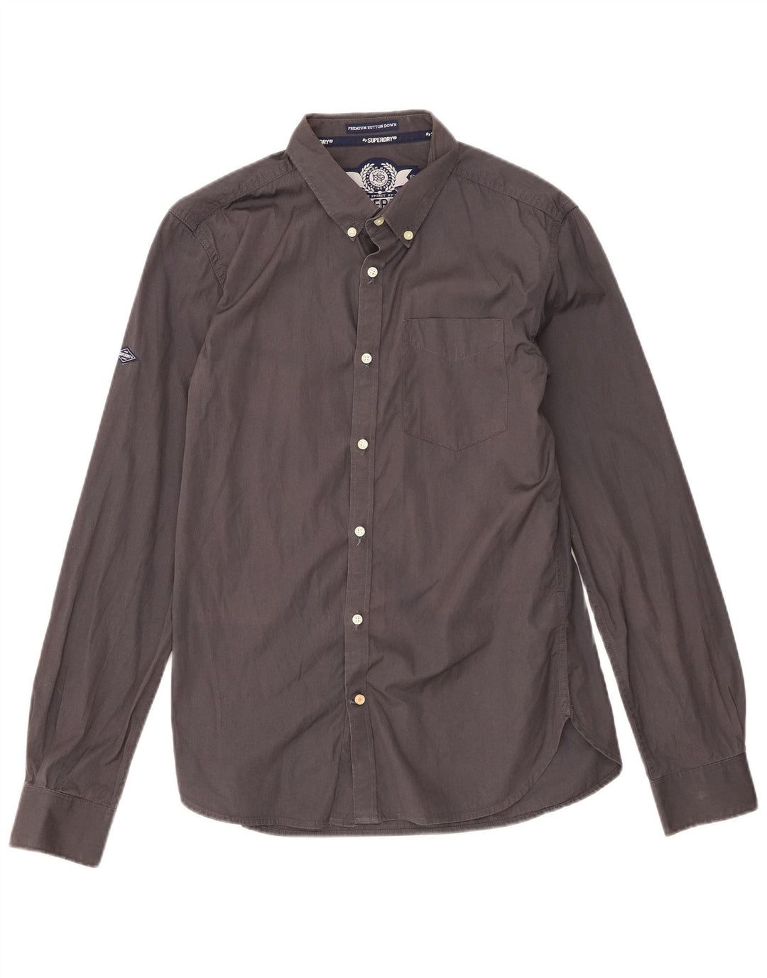 Superdry Mens Shirt Large Grey Cotton