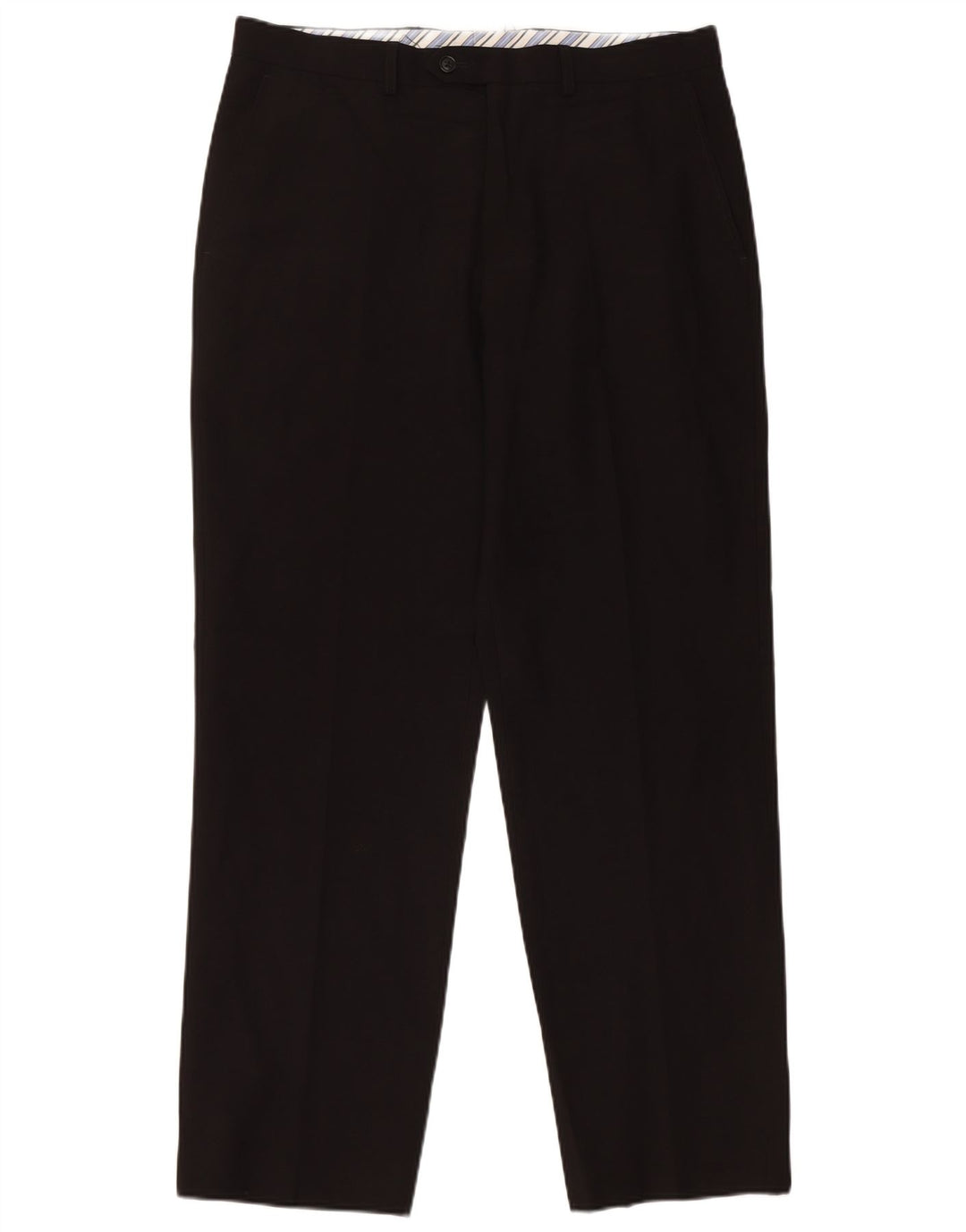Marks & Spencer Mens Tailored Fit Suit Trousers W34 L31 Black Polyester