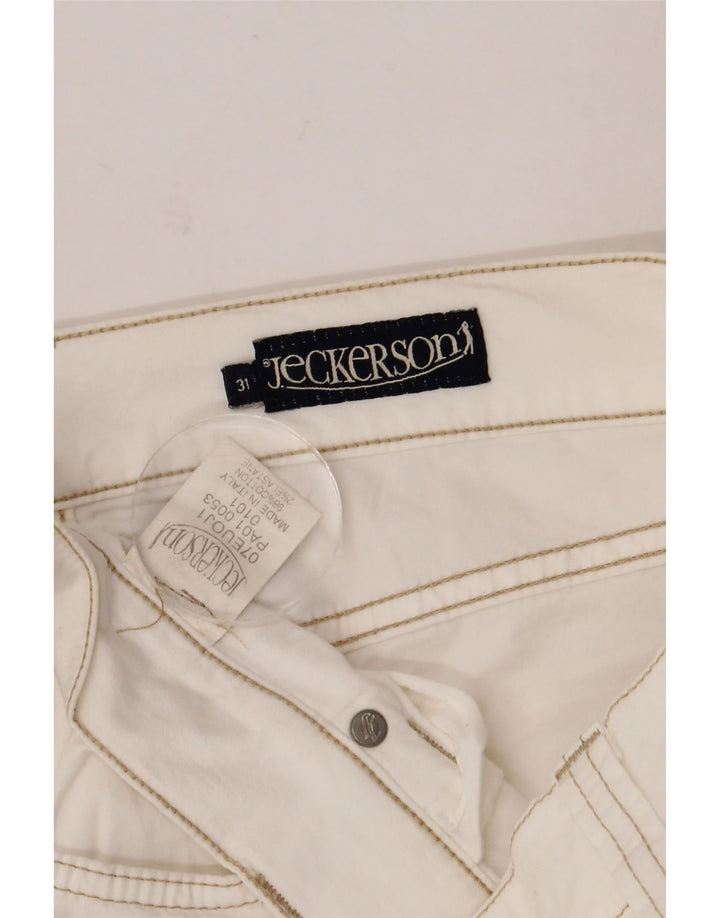 JECKERSON Womens Slim Jeans W31 L34 White Cotton