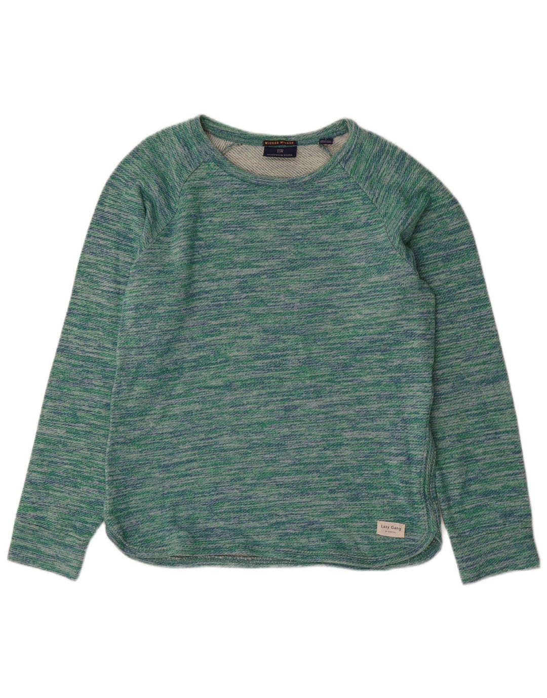 SCOTCH & SODA Womens Boat Neck Jumper Sweater UK 16 Large Green Flecked