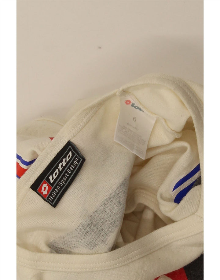Lotto Mens Graphic Vest Top Small Off White Cotton