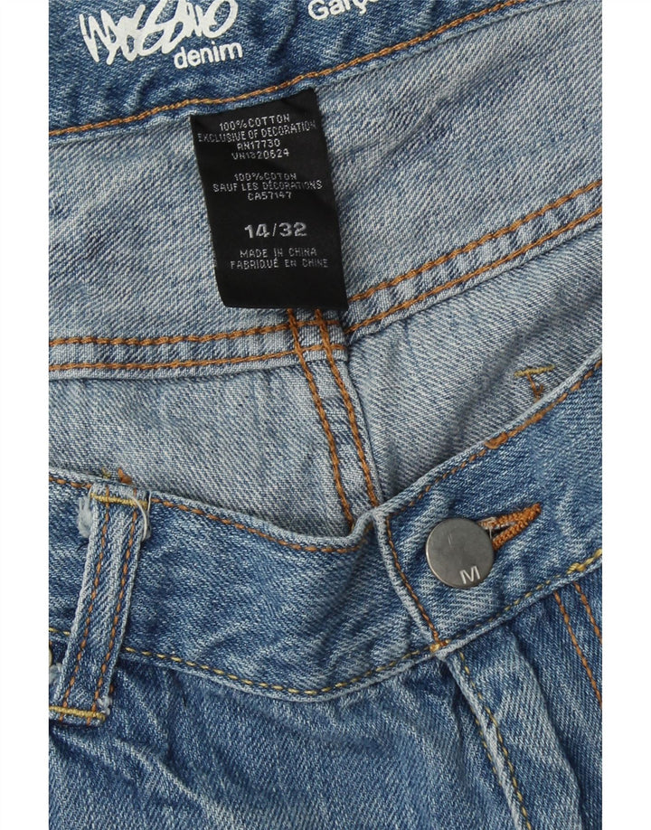 MOSSIMO Womens Boyfriend Distressed Slim Jeans US 14 XL W38 L32 Blue Vintage Mossimo and Second-Hand Mossimo from Messina Hembry 