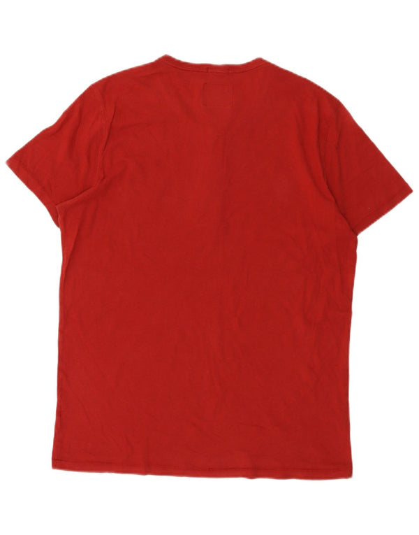 Abercrombie & Fitch Mens T-Shirt Top Small Red Cotton
