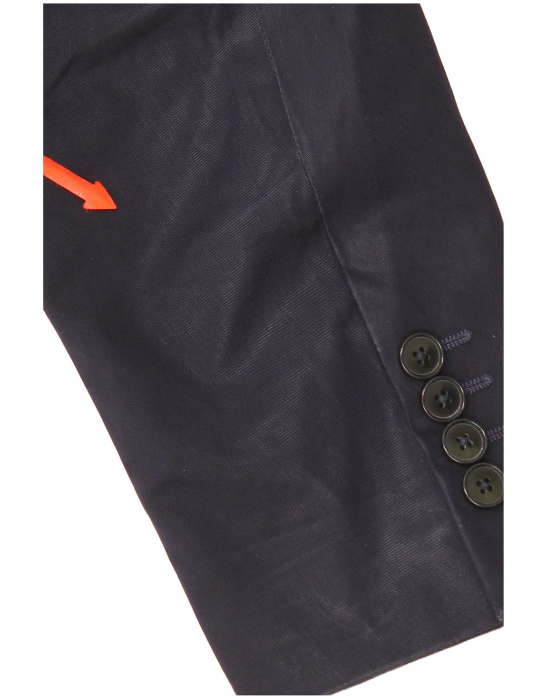 Zara Mens 2 Button Blazer Jacket EU 52 Large Navy Blue Viscose