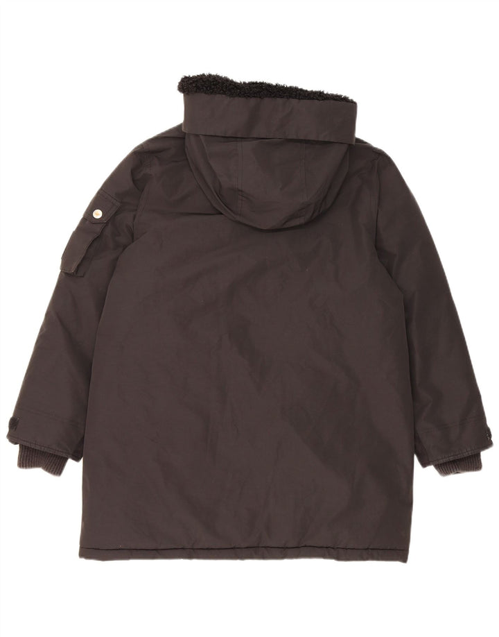 Diesel Womens Hooded Parka Jacket UK 10 Small Black Polyester