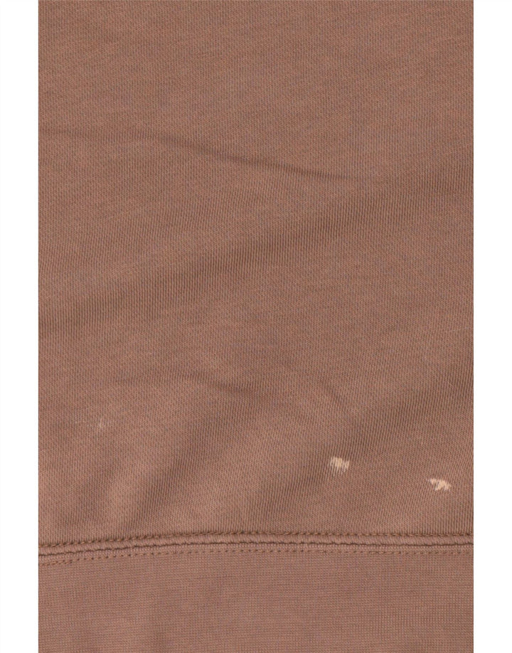 Nike Womens Oversized Sweatshirt Jumper UK 10 Small Brown Cotton