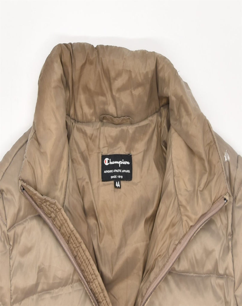 CHAMPION Womens Padded Jacket IT 44 Medium Brown Polyester Winter | Vintage | Thrift | Second-Hand | Used Clothing | Messina Hembry 