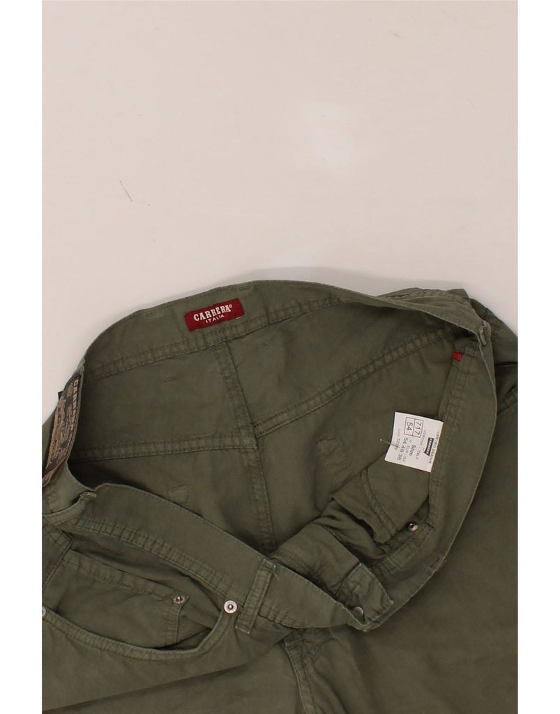 CARRERA Mens 717 Slim Casual Trousers IT 54 2XL W38 L30 Green Cotton Vintage Carrera and Second-Hand Carrera from Messina Hembry 