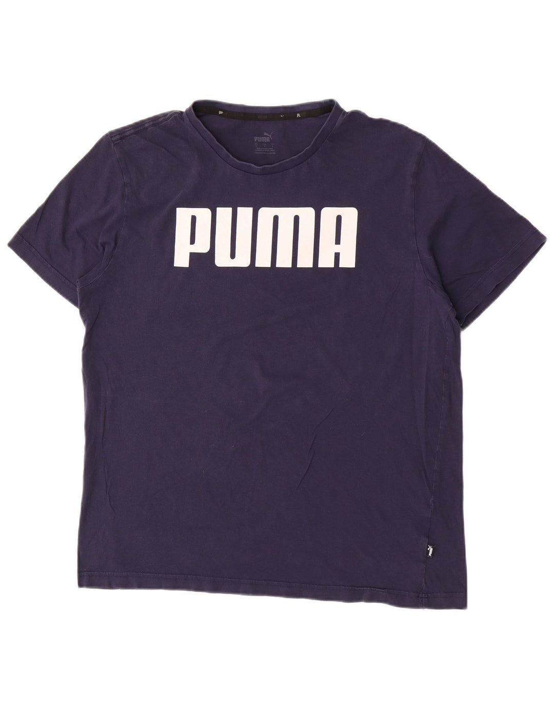 Puma Mens Graphic T-Shirt Top Large Navy Blue