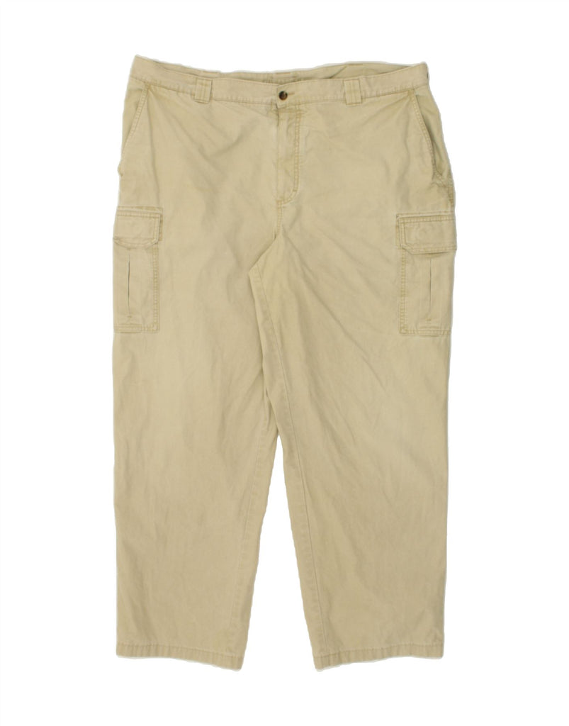 L.L.BEAN Mens Tapered Cargo Trousers W42 L32  Beige Cotton | Vintage L.L.Bean | Thrift | Second-Hand L.L.Bean | Used Clothing | Messina Hembry 