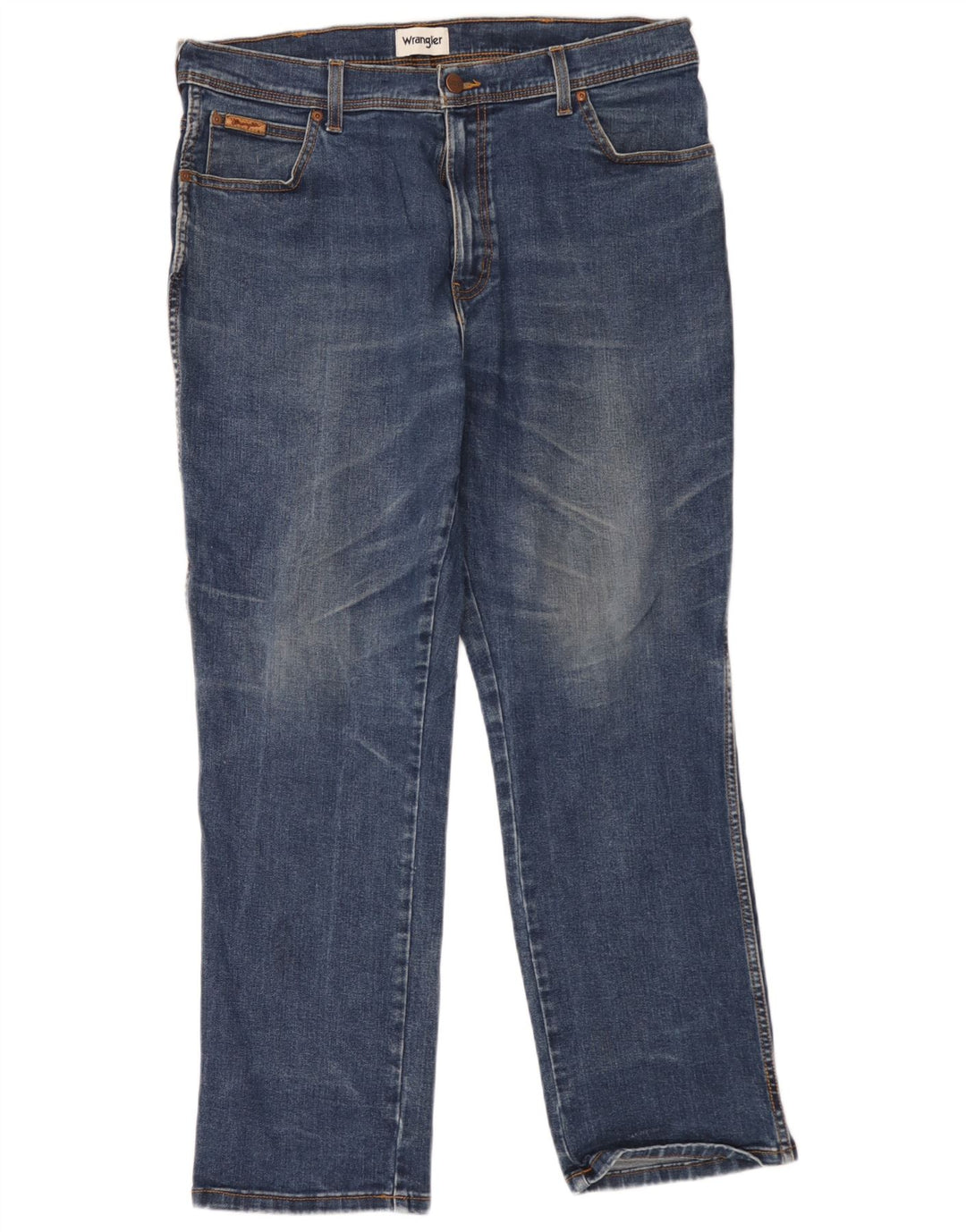 Wrangler Mens Texas Straight Jeans W38 L30 Blue Cotton