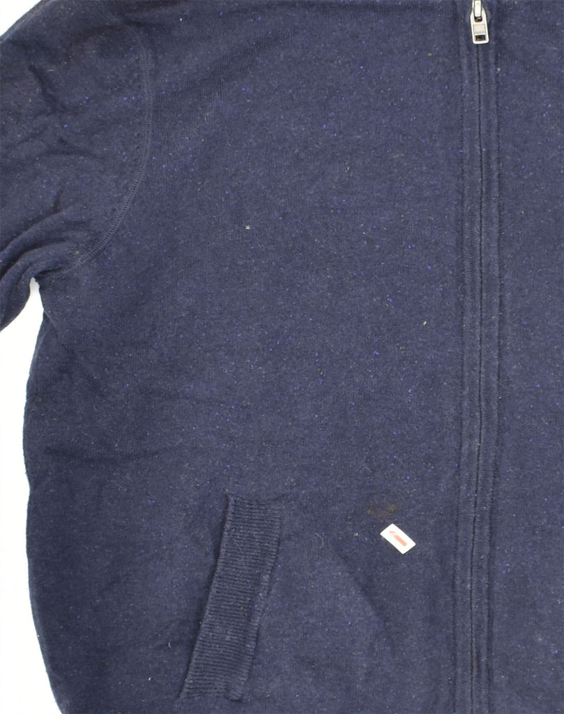 JACK WILLS Mens Zip Hoodie Sweater Medium Navy Blue Wool | Vintage Jack Wills | Thrift | Second-Hand Jack Wills | Used Clothing | Messina Hembry 