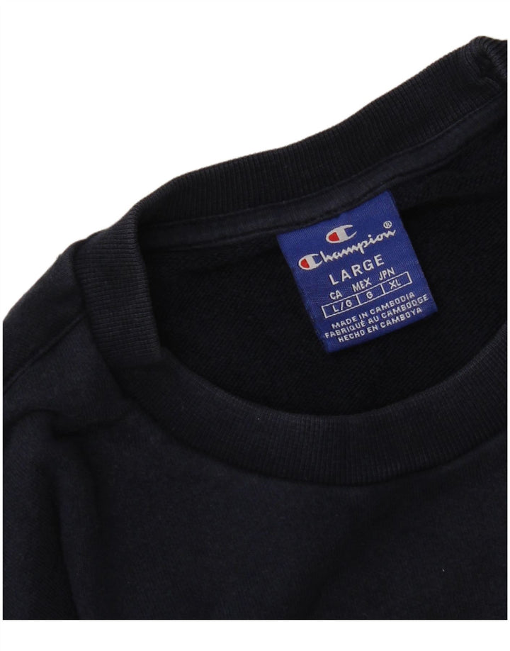 Champion Mens Sweatshirt Jumper Large Navy Blue