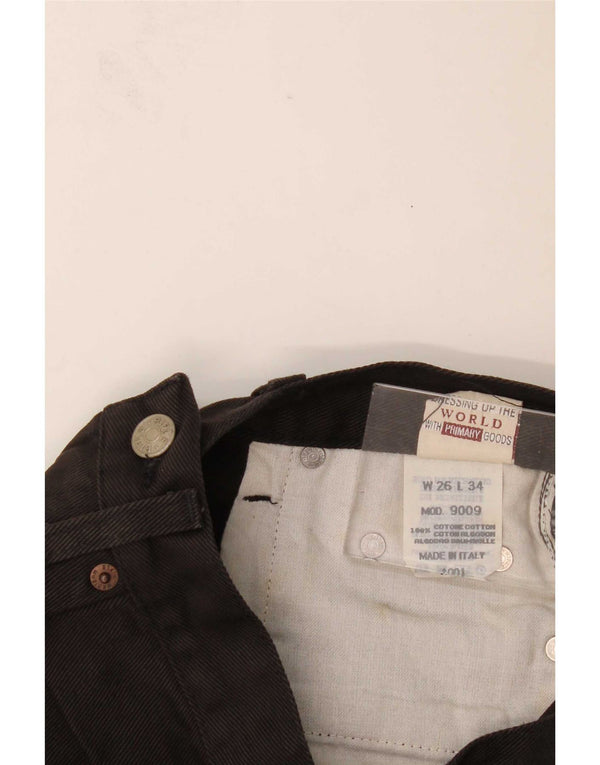 Rifle Womens Straight Jeans W26 L34 Black Cotton