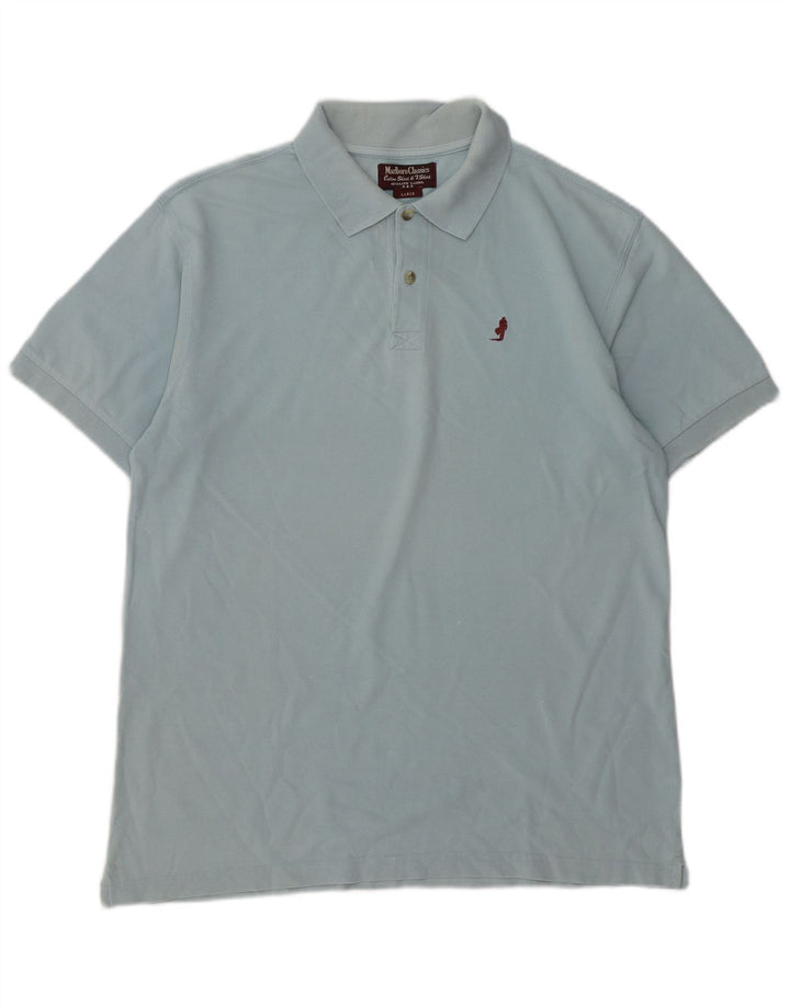 Marlboro Classics Mens Polo Shirt Large Blue Cotton