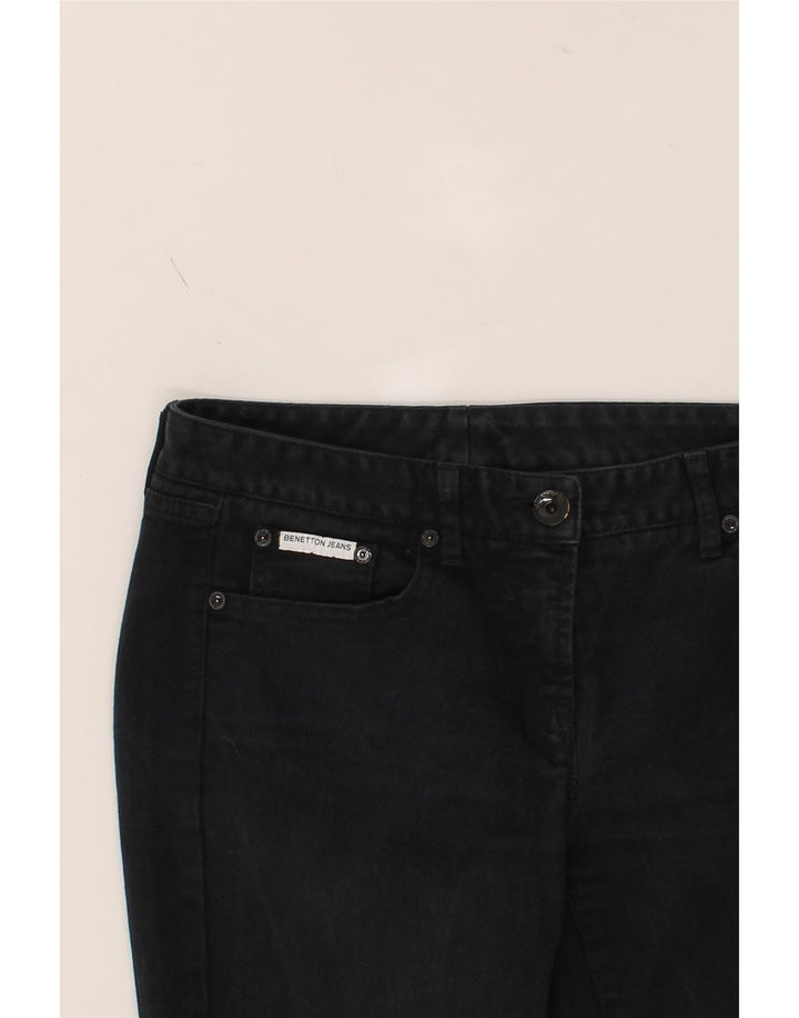 BENETTON Womens Slim Capri Jeans IT 42 Medium W30 L22 Navy Blue Cotton Vintage Benetton and Second-Hand Benetton from Messina Hembry 