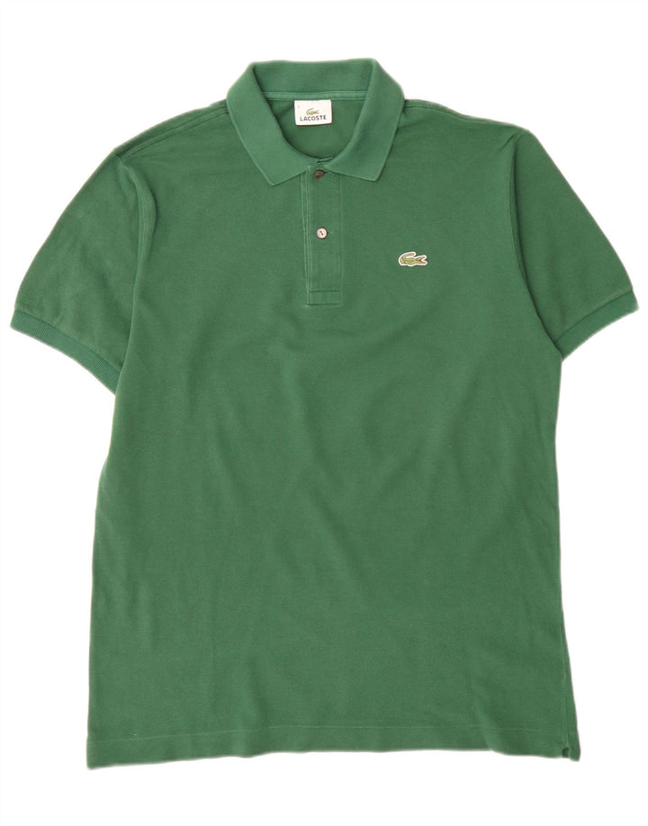 Lacoste Mens Polo Shirt Size 4 Medium Green Cotton