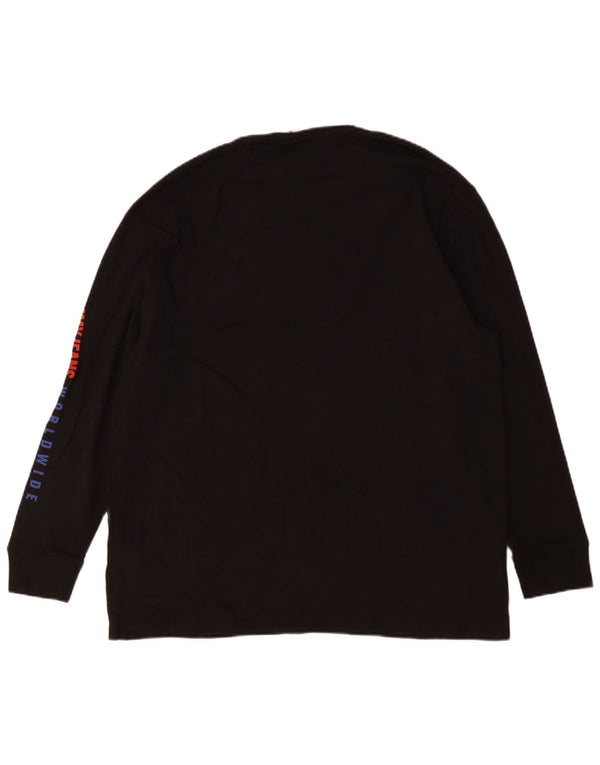 Tommy Hilfiger Mens Graphic Top Long Sleeve Medium Black Cotton