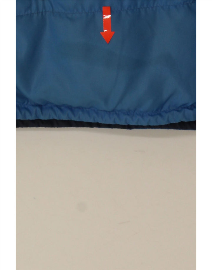 Brunik Mens Padded Jacket UK 40 Large Blue Colourblock