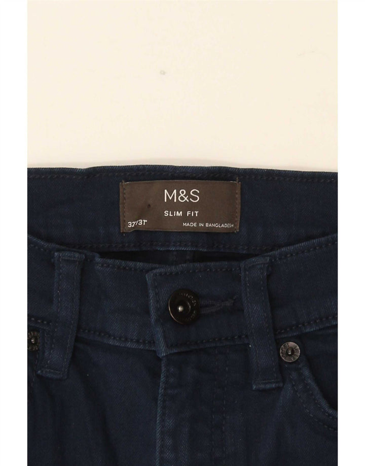 Marks & Spencer Mens Slim Jeans W32 L31 Blue Cotton