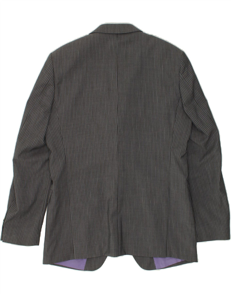 TOMMY HILFIGER Mens 2 Button Blazer Jacket IT 54 2XL Grey Pinstripe | Vintage Tommy Hilfiger | Thrift | Second-Hand Tommy Hilfiger | Used Clothing | Messina Hembry 