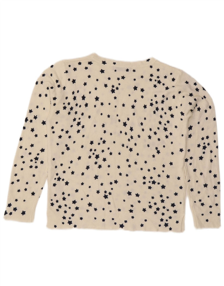 Marks & Spencer Womens Boat Neck Jumper Sweater UK 10 Small White