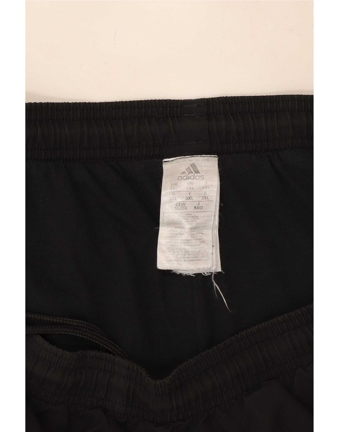 Adidas Mens Tracksuit Trousers Joggers 3XL Black Polyester